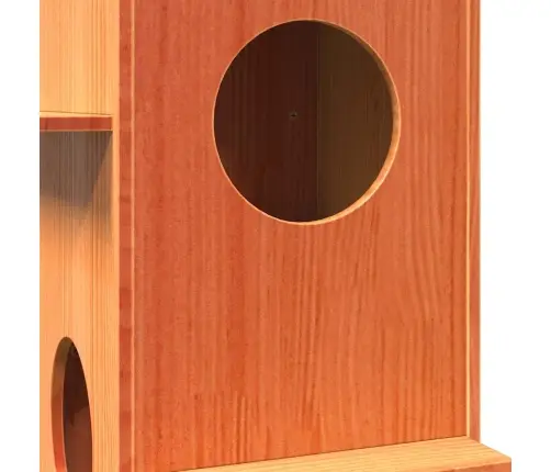 Cat House Wax Ruda 43X43X90 Cm Pušies Masyvo