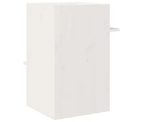 Kaķu Māja, Balta, 43X43X60 Cm, Priedes Masīvkoks Vidaxl