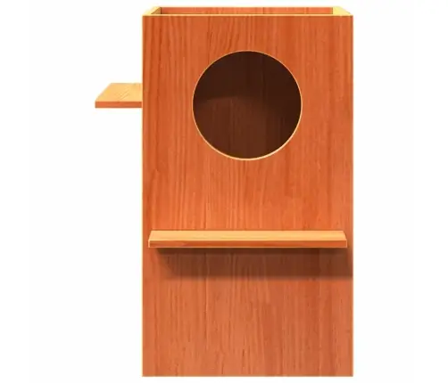 Kaķu Māja, Vaska Brūna, 43X43X60 Cm, Priedes Masīvkoks Vidaxl