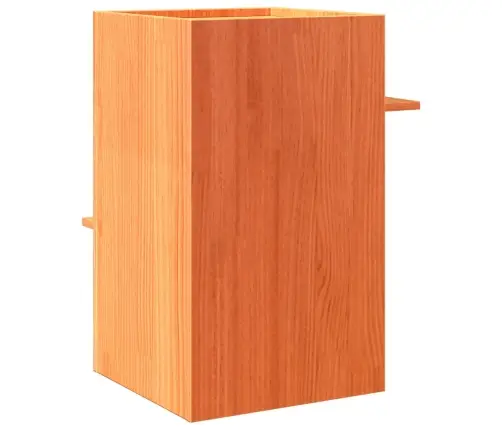 Kaķu Māja, Vaska Brūna, 43X43X60 Cm, Priedes Masīvkoks Vidaxl