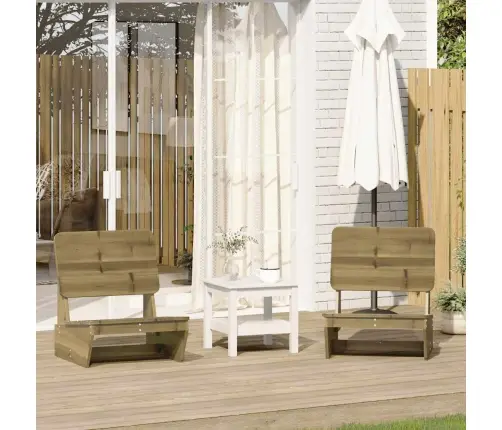 Aiatoolid 2 Tk, 60X64X70,5 cm Immutatud Männipuit