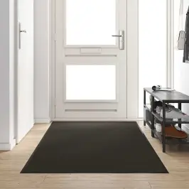 Durvju Paklājs Cits Melna 120 X 250 Cm Poliamīds Un Pvc Vidaxl