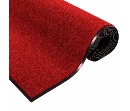 Durų Kilimėlis Raudona Ir Juoda 120 X 250 Cm Poliamidas Ir Pvc