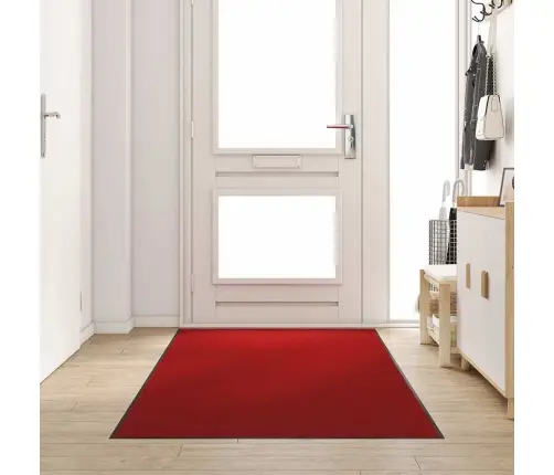Durų Kilimėlis Raudona Ir Juoda 120 X 250 Cm Poliamidas Ir Pvc