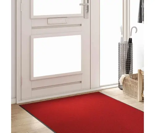 Durų Kilimėlis Raudona Ir Juoda 120 X 250 Cm Poliamidas Ir Pvc