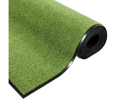 Durvju Paklājs Mazgājams Zaļš 120X250 Cm Vidaxl