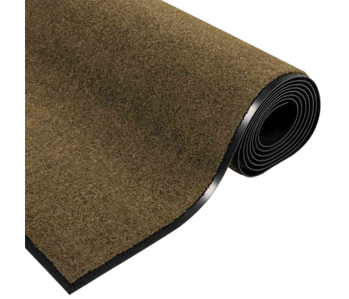 Durų Kilimėlis Ruda Ir Juoda 120 X 250 Cm Poliamidas Ir Pvc