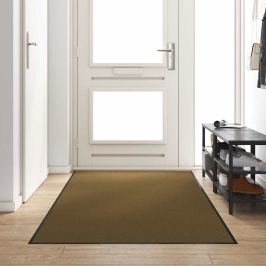 Durvju Paklājs Brūns Un Melns 120 X 250 Cm Poliamīds Un Pvc Vidaxl