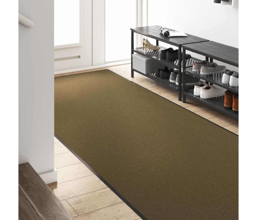 Durų Kilimėlis Ruda Ir Juoda 120 X 250 Cm Poliamidas Ir Pvc