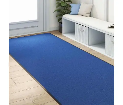 Mazgājamais Durvju Paklājs Zils 120X300 Cm Vidaxl