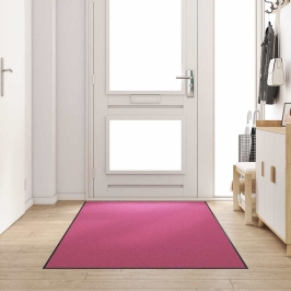 Durvju Paklājs Rožains Un Melns 120 X 250 Cm Poliamīds Un Pvc Vidaxl