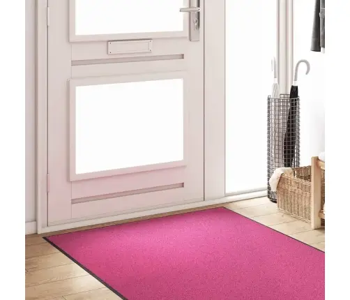 Mazgājamais Durvju Paklājs Rozā 120X300 Cm Vidaxl