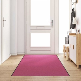 Durvju Paklājs Rožains Un Melns 120 X 400 Cm Poliamīds Un Pvc Vidaxl