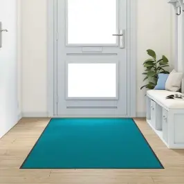 Durvju Paklājs Cits Cyan Un Melns 120 X 250 Cm Poliamīds Un Pvc Vidaxl