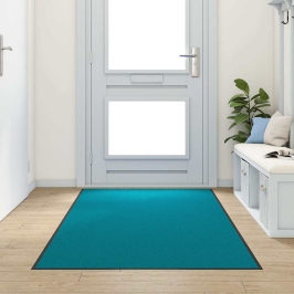 Durvju Paklājs Cits Cyan Un Melns 120 X 300 Cm Poliamīds Un Pvc Vidaxl
