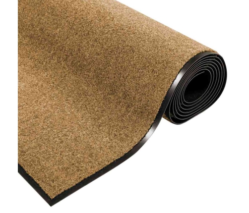 Uksematt Muu Kreemja Ja Must 120 X 300 Cm Polüamiid Ja Pvc