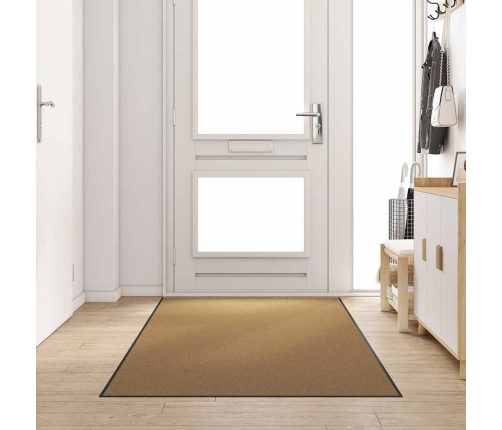 Uksematt Muu Kreemja Ja Must 120 X 300 Cm Polüamiid Ja Pvc