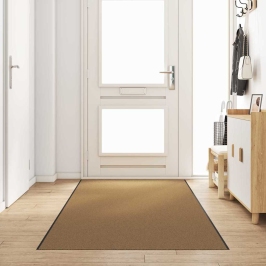 Durvju Paklājs Cits Krēmkrāsas Un Melns 120 X 400 Cm Vidaxl
