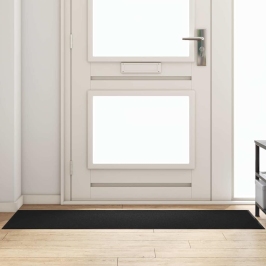 Durvju Paklājs Cits Melna 60 X 180 Cm Polipropilēns Un Vinils Vidaxl