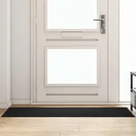 Durvju Paklājs Cits Melna 60 X 180 Cm Polipropilēns Un Vinils Vidaxl