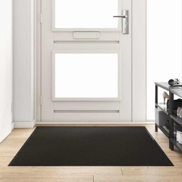 Durvju Paklājs Cits Melna 120 X 180 Cm Polipropilēns Un Vinils Vidaxl