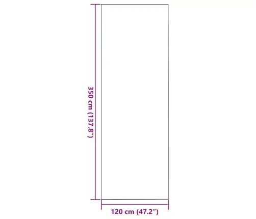 Melns Taisnstūra Durvju Paklājs 120X350 Cm Vidaxl