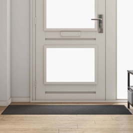Durvju Paklājs Cits Antracīts Un Melns 60 X 180 Cm Vidaxl