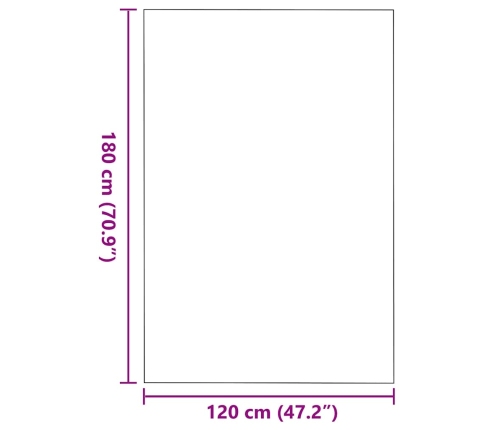 Durvju Paklājs Taisnstūra Pelēks 120X180 Cm Vidaxl