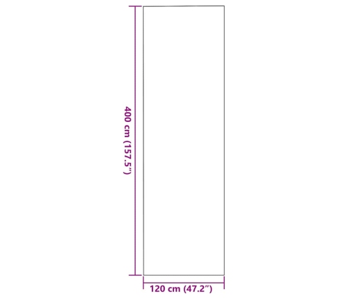 Durvju Paklājs Taisnstūris Antracīts 120X400 Cm Vidaxl