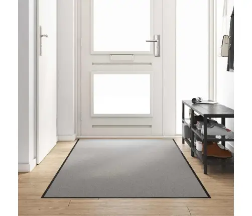 Pelēks Taisnstūra Durvju Paklājs 120X300 Cm Vidaxl