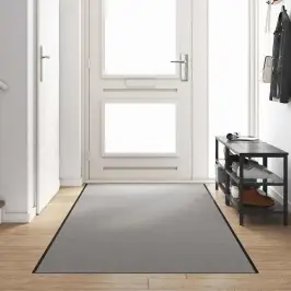 Durvju Paklājs Cits Pelēks Un Melns 120 X 400 Cm Vidaxl