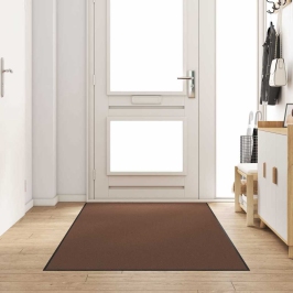 Durvju Paklājs Cits Brūns Un Melns 120 X 250 Cm Vidaxl