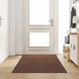 Durvju Paklājs Cits Brūns Un Melns 120 X 250 Cm Vidaxl