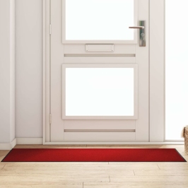 Durvju Paklājs Cits Sarkans Un Melns 60 X 180 Cm Vidaxl