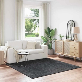 Antiskrāpējoša Šagija Paklājs Tumši Pelēka 200 X 200 Cm Pp Vidaxl