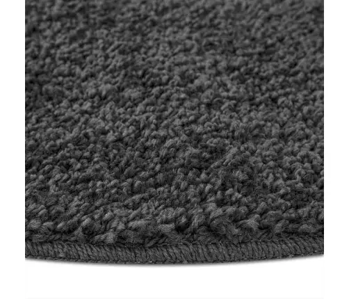 Šķiedru Paklājs Ar Lateksa Pamatni Tumši Pelēks Ø90 Cm Vidaxl