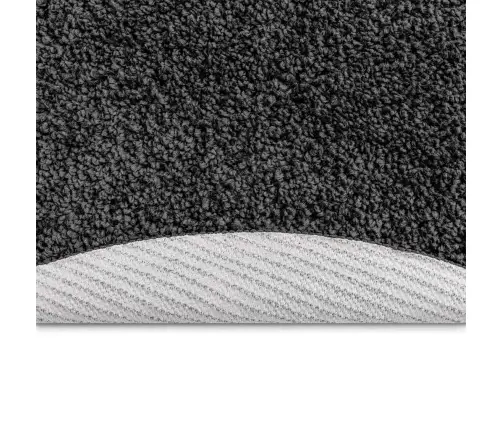 Neslystantis Plaukuotas Kilimas Tamsiai Pilka 120 X 120 Cm Pp