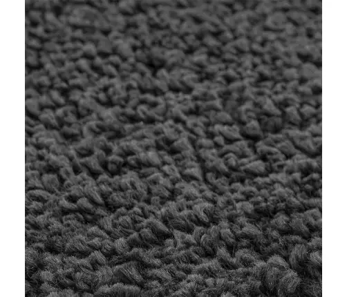 Neslystantis Plaukuotas Kilimas Tamsiai Pilka 120 X 120 Cm Pp