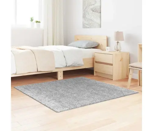 Šagija Paklājs Ar Lateksa Pamatni Pelēks 120X120 Cm Vidaxl