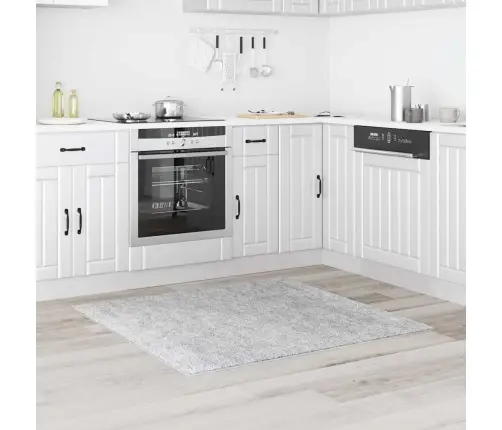 Šagija Paklājs Ar Lateksa Pamatni Pelēks 120X120 Cm Vidaxl