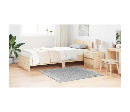 Šagija Paklājs Ar Lateksa Pamatni Pelēks 120X120 Cm Vidaxl