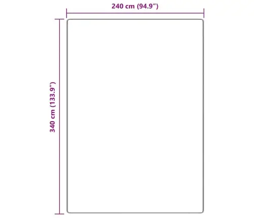 Neslystantis Plaukuotas Kilimas Pilka 240 X 340 Cm Pp