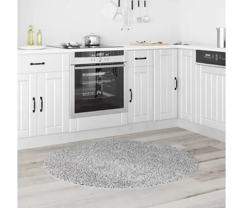 Šķiedru Paklājs Ar Lateksa Pamatni Pelēks Ø120 Cm Vidaxl