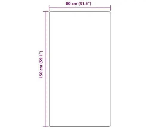 Šaigais Paklājs Ar Lateksa Pamatni Brūns 80X150 Cm Vidaxl
