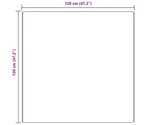 Neslystantis Plaukuotas Kilimas Ruda 120 X 120 Cm Pp