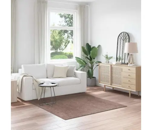 Libisemisvastane Shaggy Vaip Pruun 160 X 160 Cm Pp