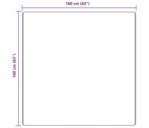 Libisemisvastane Shaggy Vaip Pruun 160 X 160 Cm Pp