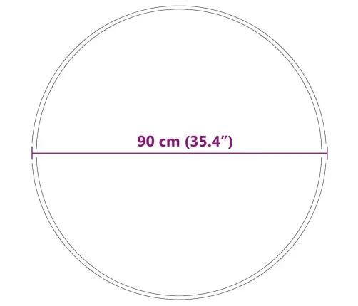 Neslystantis Plaukuotas Kilimas Ruda 90 X 90 Cm Pp
