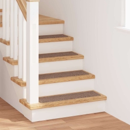Antislip Kāpņu Paklāji 15 Pcs Brūna 75 X 20 Cm Pp Vidaxl