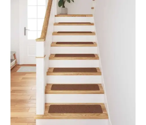 Kāpņu Paklāji Ar Lateksa Pamatni Dzelteni 20X75 Cm Vidaxl